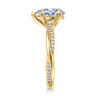Campana - 14K Yellow Gold Pear Shape Twisted Diamond Engagement Ring - 0.16 ct