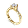 Leigh - 14K Yellow Gold Princess Cut Diamond Engagement Ring - 0.15 ct