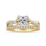 Leigh - 14K Yellow Gold Princess Cut Diamond Engagement Ring - 0.15 ct