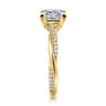Campana - 14K Yellow Gold Princess Cut Twisted Diamond Engagement Ring - 0.16 ct
