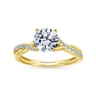 Leigh - 14K Yellow Gold Round Diamond Engagement Ring - 0.14 ct