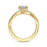 Campana - 14K Yellow Gold Diamond Engagement Ring - 0.14 ct