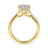 Quinlan - 14K Yellow Gold Twisted Round Diamond Engagement Ring - 0.4 ct