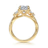 Deisha - 14K Yellow Gold Twisted Round Diamond Engagement Ring - 0.45 ct