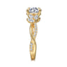 Deisha - 14K Yellow Gold Twisted Round Diamond Engagement Ring - 0.45 ct