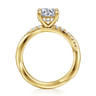 Panelope - 14K Yellow Gold Twisted Round Diamond Engagement Ring - 0.24 ct