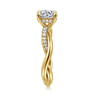 Panelope - 14K Yellow Gold Twisted Round Diamond Engagement Ring - 0.24 ct