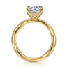 Panelope - 14K Yellow Gold Twisted Round Diamond Engagement Ring - 0.24 ct