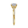 Campana - 14K Yellow Gold Twisted Round Diamond Engagement Ring - 0.14 ct