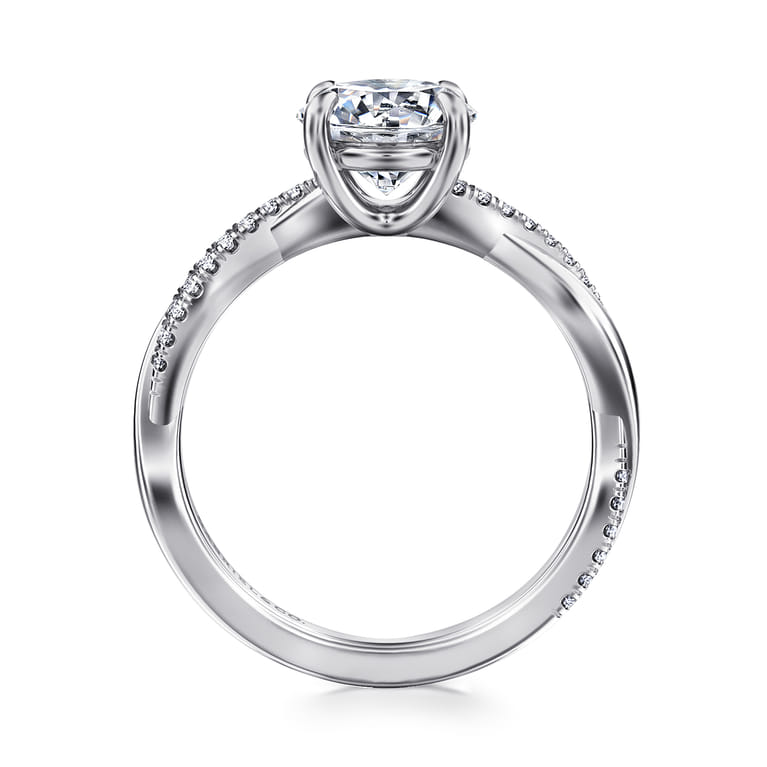Campana - 18K Yellow Gold Pear Shape Twisted Diamond Engagement Ring - 0.14 ct - Shot 2