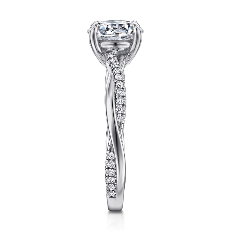 Campana - 18K Yellow Gold Pear Shape Twisted Diamond Engagement Ring - 0.14 ct - Shot 4