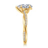 Campana - 18K Yellow Gold Pear Shape Twisted Diamond Engagement Ring - 0.16 ct