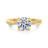 Campana - 18K Yellow Gold Pear Shape Twisted Diamond Engagement Ring - 0.14 ct