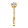 Campana - 18K Yellow Gold Pear Shape Twisted Diamond Engagement Ring - 0.14 ct