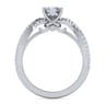 Gina - Platinum Twisted Marquise Shape Diamond Engagement Ring - 0.2 ct