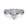 Gina - Platinum Twisted Marquise Shape Diamond Engagement Ring - 0.2 ct