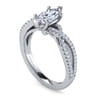 Gina - Platinum Twisted Marquise Shape Diamond Engagement Ring - 0.2 ct
