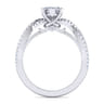 Gina - Platinum Pear Shape Twisted Diamond Engagement Ring - 0.2 ct