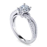 Gina - Platinum Pear Shape Twisted Diamond Engagement Ring - 0.2 ct