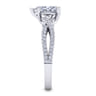 Gina - Platinum Pear Shape Twisted Diamond Engagement Ring - 0.2 ct