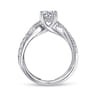 Sandrine - Platinum Round Diamond Twisted Engagement Ring - 0.36 ct