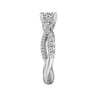 Sandrine - Platinum Round Diamond Twisted Engagement Ring - 0.36 ct