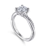 Campana - Platinum Round Diamond Engagement Ring - 0.14 ct