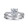 Campana - Platinum Round Diamond Engagement Ring - 0.14 ct