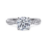 Campana - Platinum Pear Shape Twisted Diamond Engagement Ring - 0.14 ct