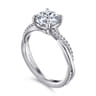 Campana - Platinum Pear Shape Twisted Diamond Engagement Ring - 0.14 ct
