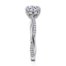 Campana - Platinum Pear Shape Twisted Diamond Engagement Ring - 0.14 ct