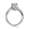 Aleesa - Platinum Round Bypass Diamond Engagement Ring - 0.14 ct