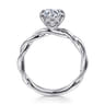 Emersin - Platinum Twisted Round Diamond Solitaire Engagement Ring