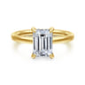 Austria - 14K Yellow Gold Hidden Halo Emerald Cut Diamond Engagement Ring
