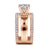 Edalee - 14K Rose Gold Round Diamond Engagement Ring - 0.79 ct