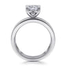 Adley - 14K White Gold Wide Band Cushion Cut Diamond Engagement Ring - 0.6 ct