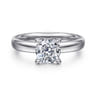 Neema - 14K White Gold Cushion Cut Diamond Engagement Ring - 0.06 ct
