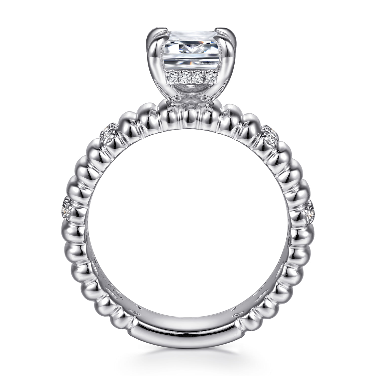 14K White Gold Diamond Engagement Ring - 0.15 ct - Shot 2