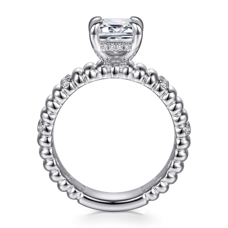 14K White Gold Diamond Engagement Ring - 0.15 ct - Shot 2