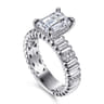 14K White Gold Diamond Engagement Ring - 0.15 ct