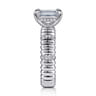 14K White Gold Diamond Engagement Ring - 0.15 ct