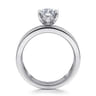 Adley - 14K White Gold Wide Band Marquise Shape Diamond Engagement Ring - 0.6 ct