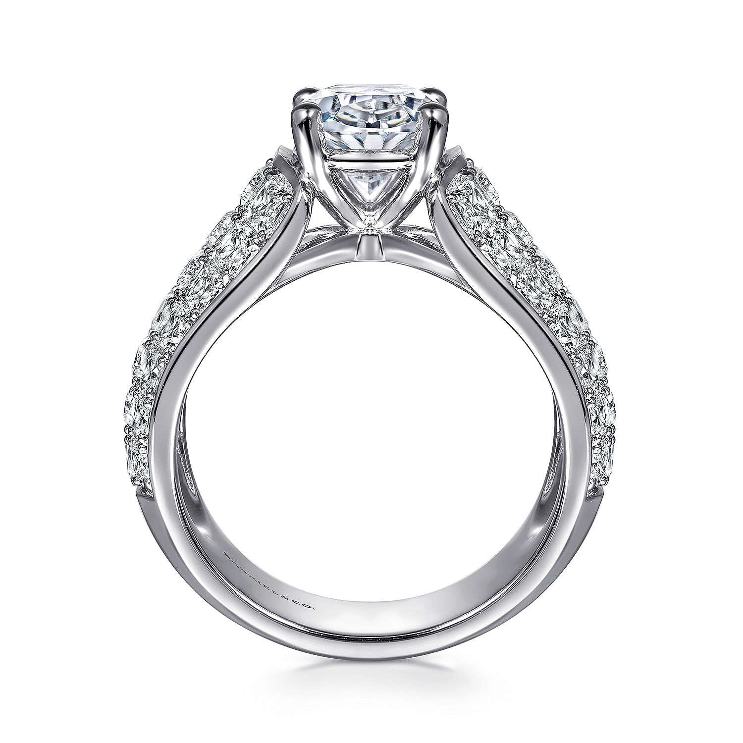 14K White Gold Oval Diamond Engagement Ring @ $9300. Shop