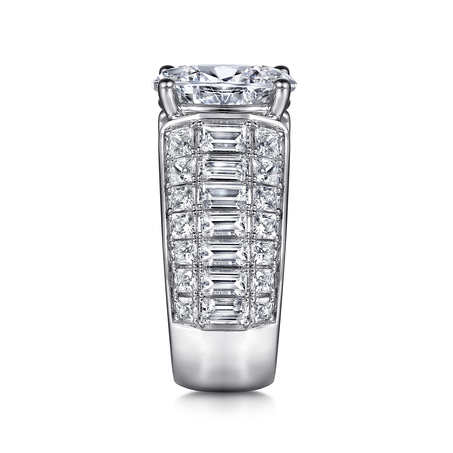 Kera - 14K White Gold Oval Diamond Engagement Ring - 2.9 ct - Shot 5