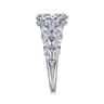 Cayte - 14K White Gold Floral Oval Diamond Engagement Ring - 1.95 ct