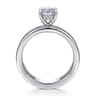 Sela - 14K White Gold Oval Diamond Engagement Ring - 0.07 ct