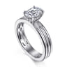 Sela - 14K White Gold Oval Diamond Engagement Ring - 0.07 ct