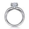 Raven - 14K White Gold Oval Diamond Engagement Ring - 0.11 ct