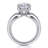 Raven - 14K White Gold Oval Diamond Engagement Ring - 0.12 ct