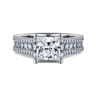 Carver - 14K White Gold Princess Cut Diamond Channel Set Engagement Ring - 0.85 ct